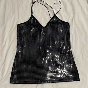 Black sequin top